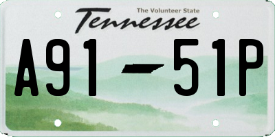 TN license plate A9151P