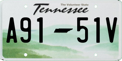 TN license plate A9151V