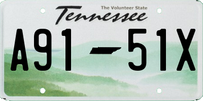 TN license plate A9151X