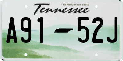 TN license plate A9152J
