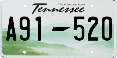 TN license plate A9152O