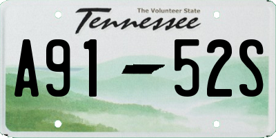 TN license plate A9152S
