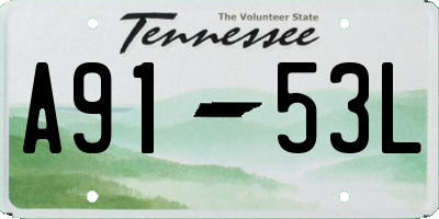 TN license plate A9153L