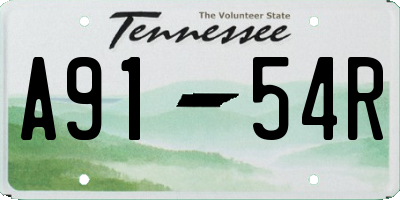 TN license plate A9154R