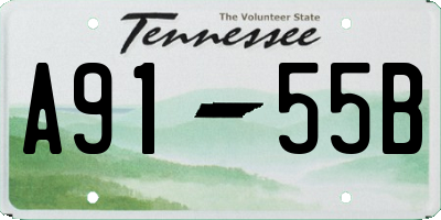 TN license plate A9155B