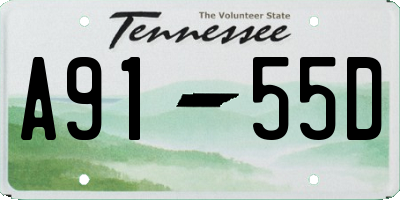 TN license plate A9155D