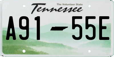 TN license plate A9155E