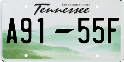 TN license plate A9155F