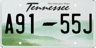 TN license plate A9155J