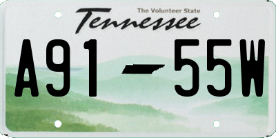 TN license plate A9155W
