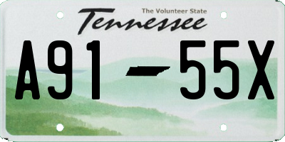 TN license plate A9155X