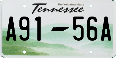 TN license plate A9156A