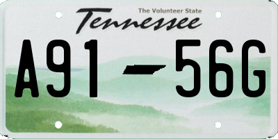 TN license plate A9156G