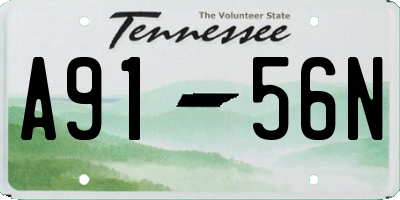 TN license plate A9156N