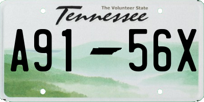TN license plate A9156X