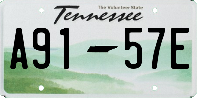 TN license plate A9157E
