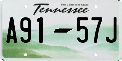 TN license plate A9157J