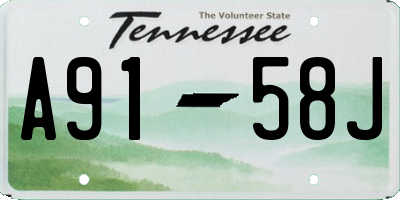 TN license plate A9158J