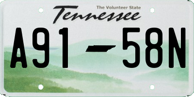 TN license plate A9158N