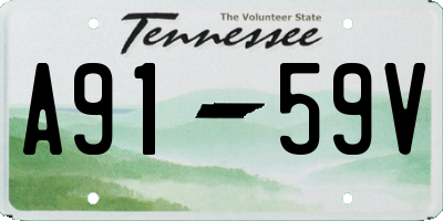 TN license plate A9159V