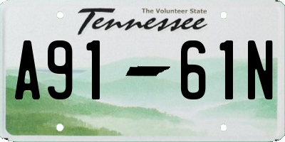 TN license plate A9161N