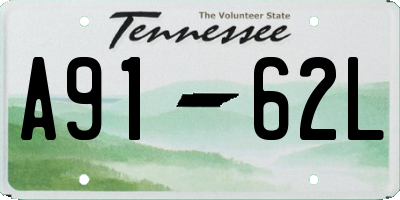 TN license plate A9162L