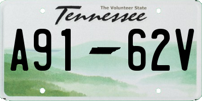 TN license plate A9162V