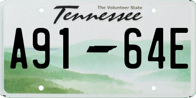 TN license plate A9164E