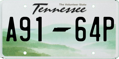 TN license plate A9164P