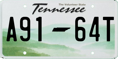 TN license plate A9164T