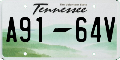 TN license plate A9164V