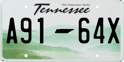 TN license plate A9164X