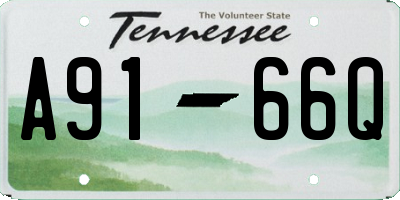 TN license plate A9166Q