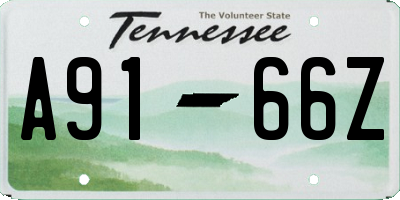 TN license plate A9166Z