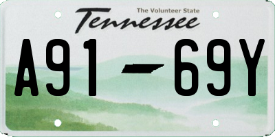 TN license plate A9169Y