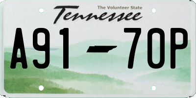 TN license plate A9170P