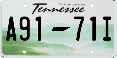 TN license plate A9171I