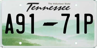 TN license plate A9171P