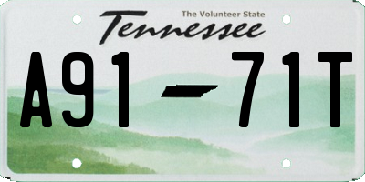 TN license plate A9171T