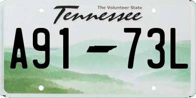TN license plate A9173L