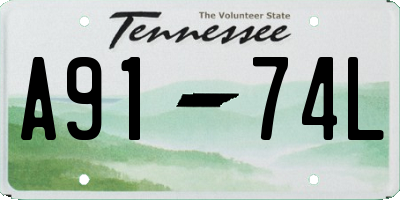 TN license plate A9174L