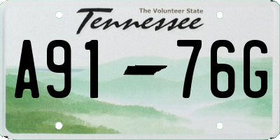 TN license plate A9176G