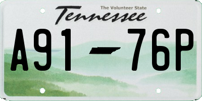 TN license plate A9176P