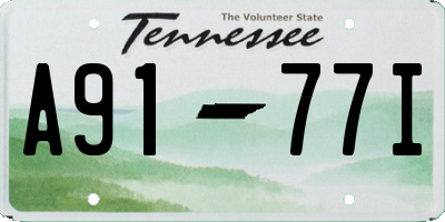 TN license plate A9177I