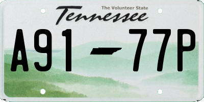 TN license plate A9177P