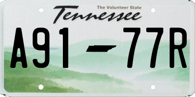 TN license plate A9177R