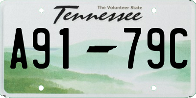 TN license plate A9179C