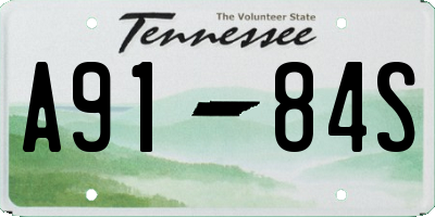 TN license plate A9184S