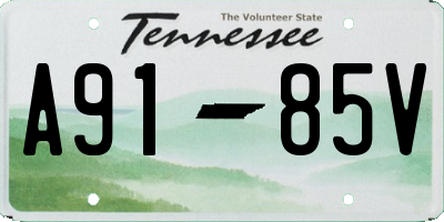 TN license plate A9185V