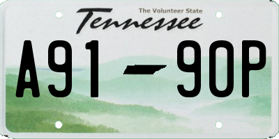 TN license plate A9190P